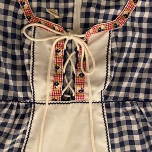 VINTAGE lace up prairie dress